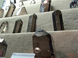 Some of the crystals on display at Kristella Crystal, Guttannen